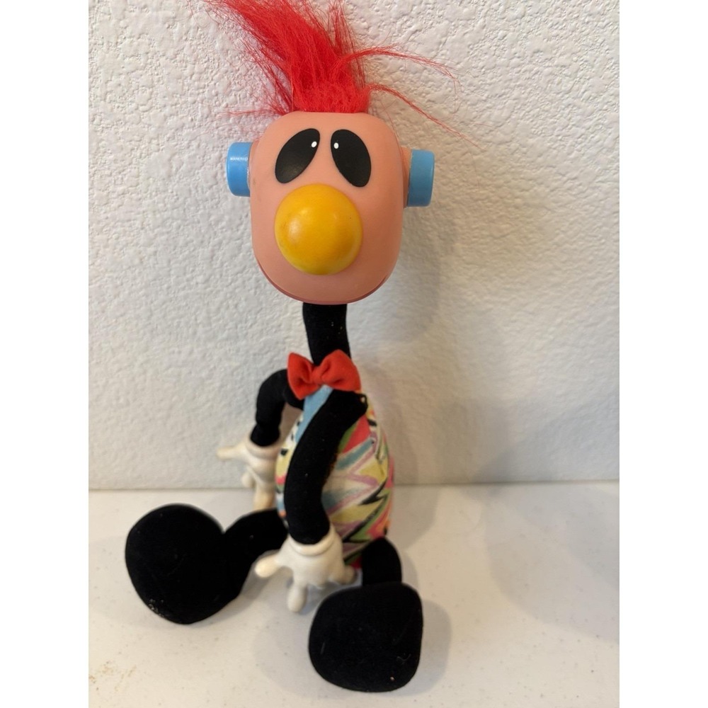 Vintage 1994 JIBBER JABBER Blue Hair Mohawk Noisy Toy Doll 15"  90s